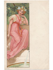Classic Art Nouveau Card - unsigned