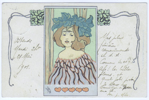 Carl Jozsa Art Nouveau Postcard