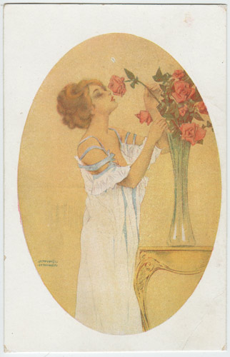 Art Nouveau Postcard by Kirchner