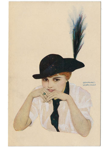 Raphael Kirchner Art Nouveau Postcard - Siska