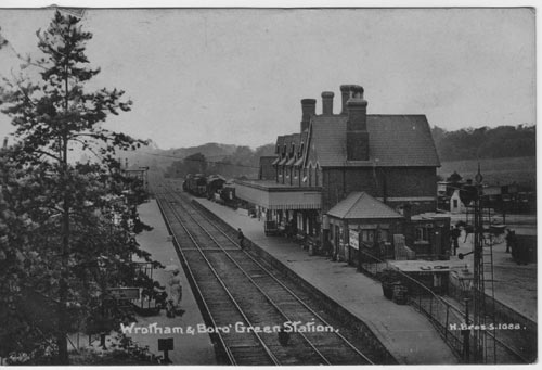 Postcard of Wrotham Station