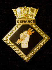 HMS Defiance lapel badge